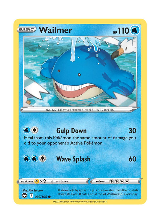 Wailmer - Reverse Holo (037/195) - Silver Tempest