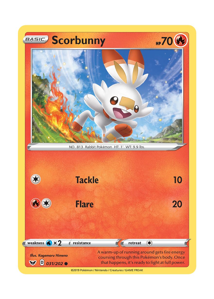 Scorbunny - Reverse Holo (031/202) - Sword & Shield