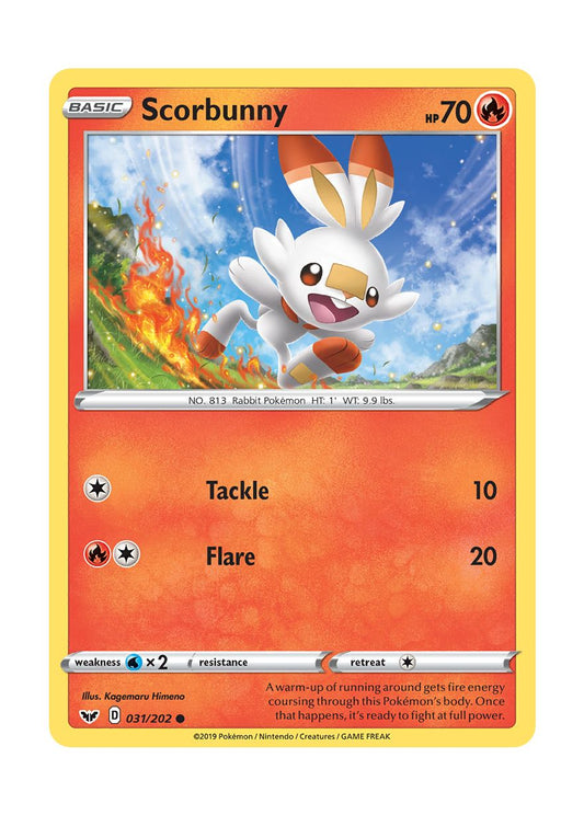 Scorbunny - Reverse Holo (031/202) - Sword & Shield