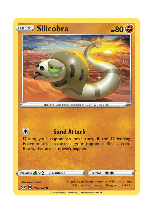 Silicobra - Reverse Holo (107/202) - Sword & Shield
