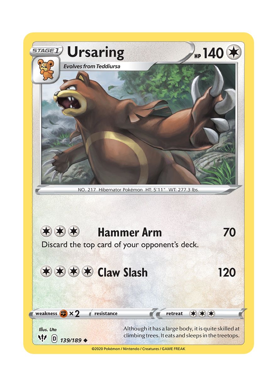 Ursaring - Reverse Holo (139/189) - Darkness Ablaze
