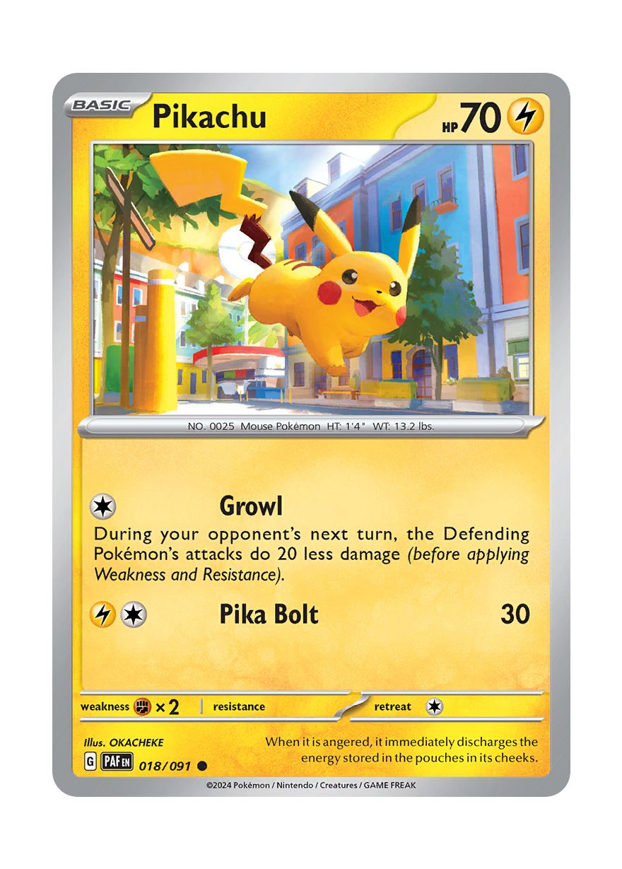 Pikachu - Reverse Holo (018/91) - Paldean Fates