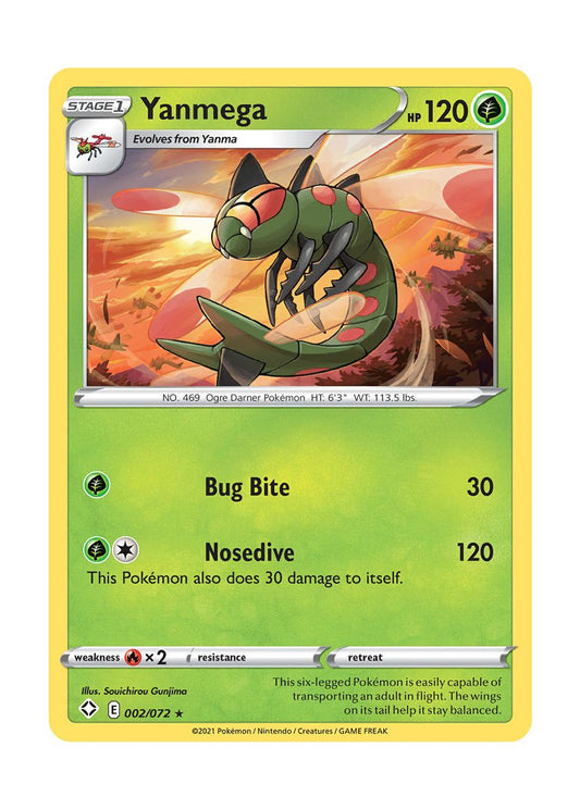 Yanmega - Reverse Holo (002/72) - Shining Fates