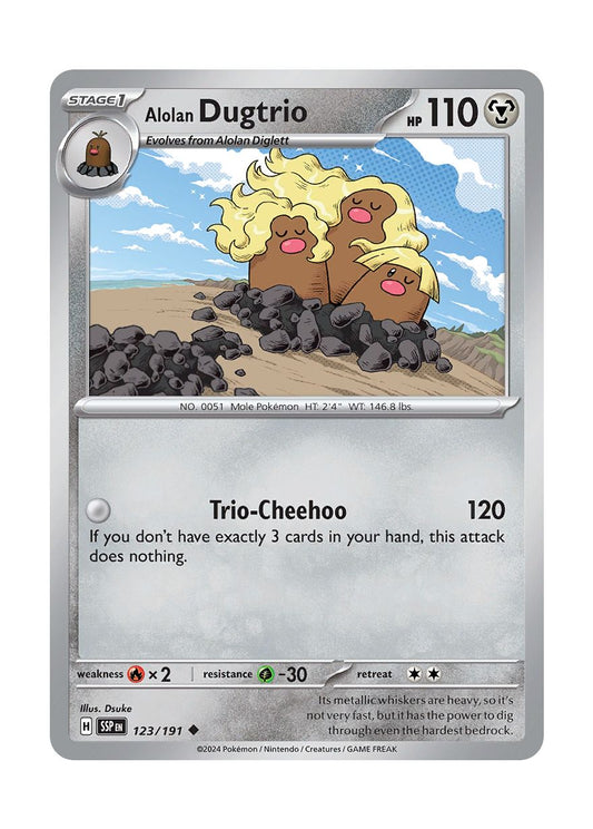 Alolan Dugtrio (123/191) - Surging Sparks