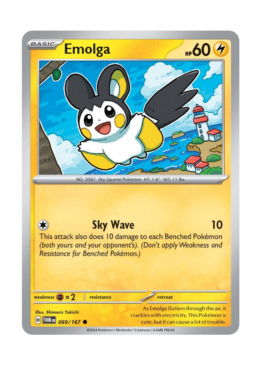 Emolga - Reverse Holo (069/167) - Twilight Masquerade