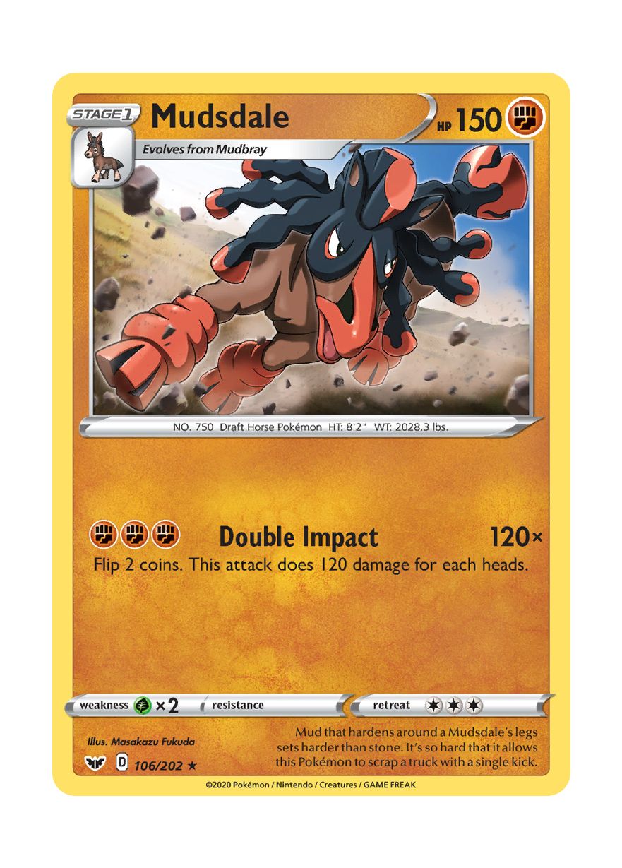 Mudsdale - Reverse Holo (106/202) - Sword & Shield