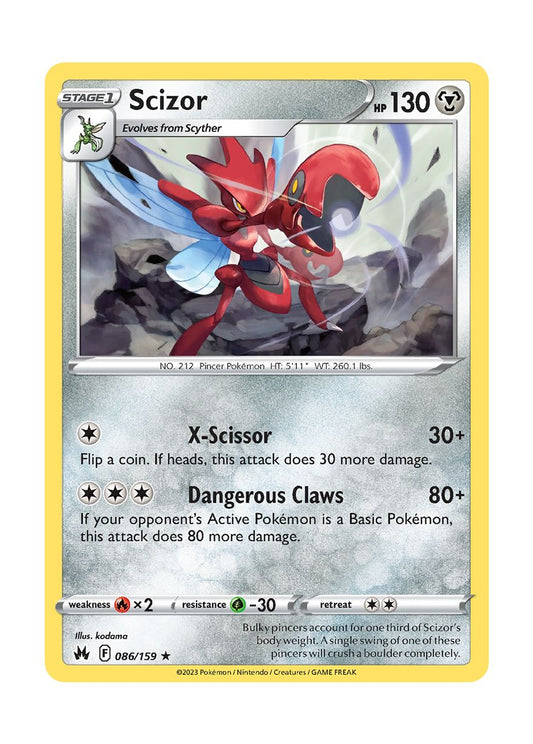 Scizor - Reverse Holo (086/159) - Crown Zenith
