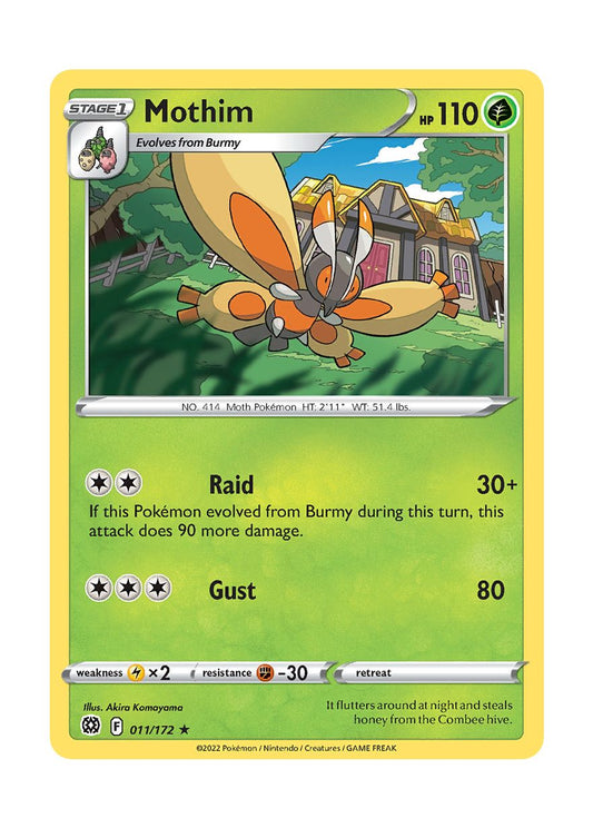 Mothim - Reverse Holo (011/172) - Brilliant Stars