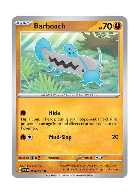 Barboach - Reverse Holo (050/91) - Paldean Fates