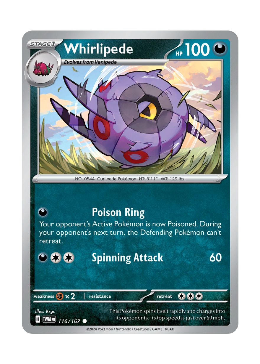Whirlipede - Reverse Holo (116/167) - Twilight Masquerade
