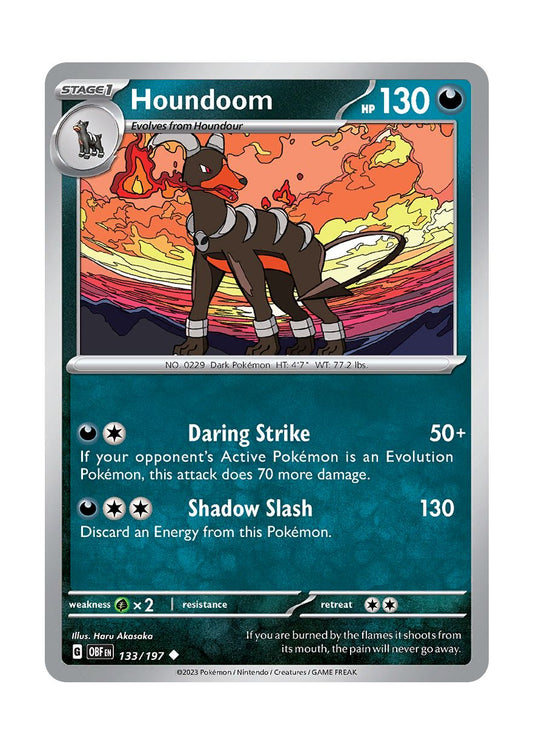 Houndoom - Reverse Holo (133/197) - Obsidian Flames