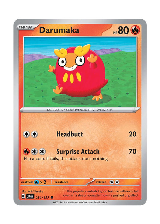 Darumaka - Reverse Holo (034/197) - Obsidian Flames