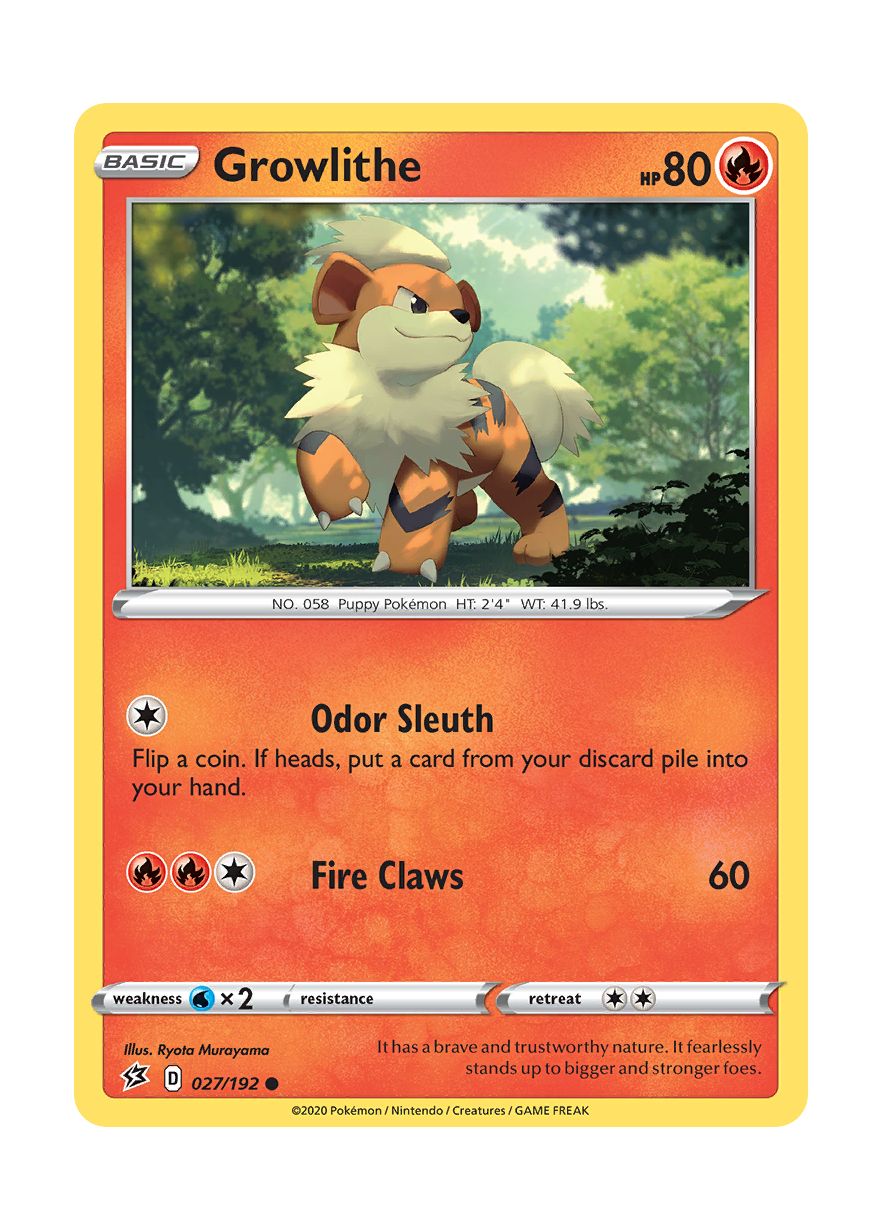 Pokemon factory Growlithe Reverse Holo