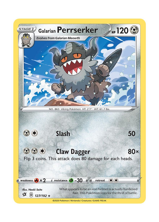 Galarian Perrserker - Reverse Holo (127/192) - Rebel Clash