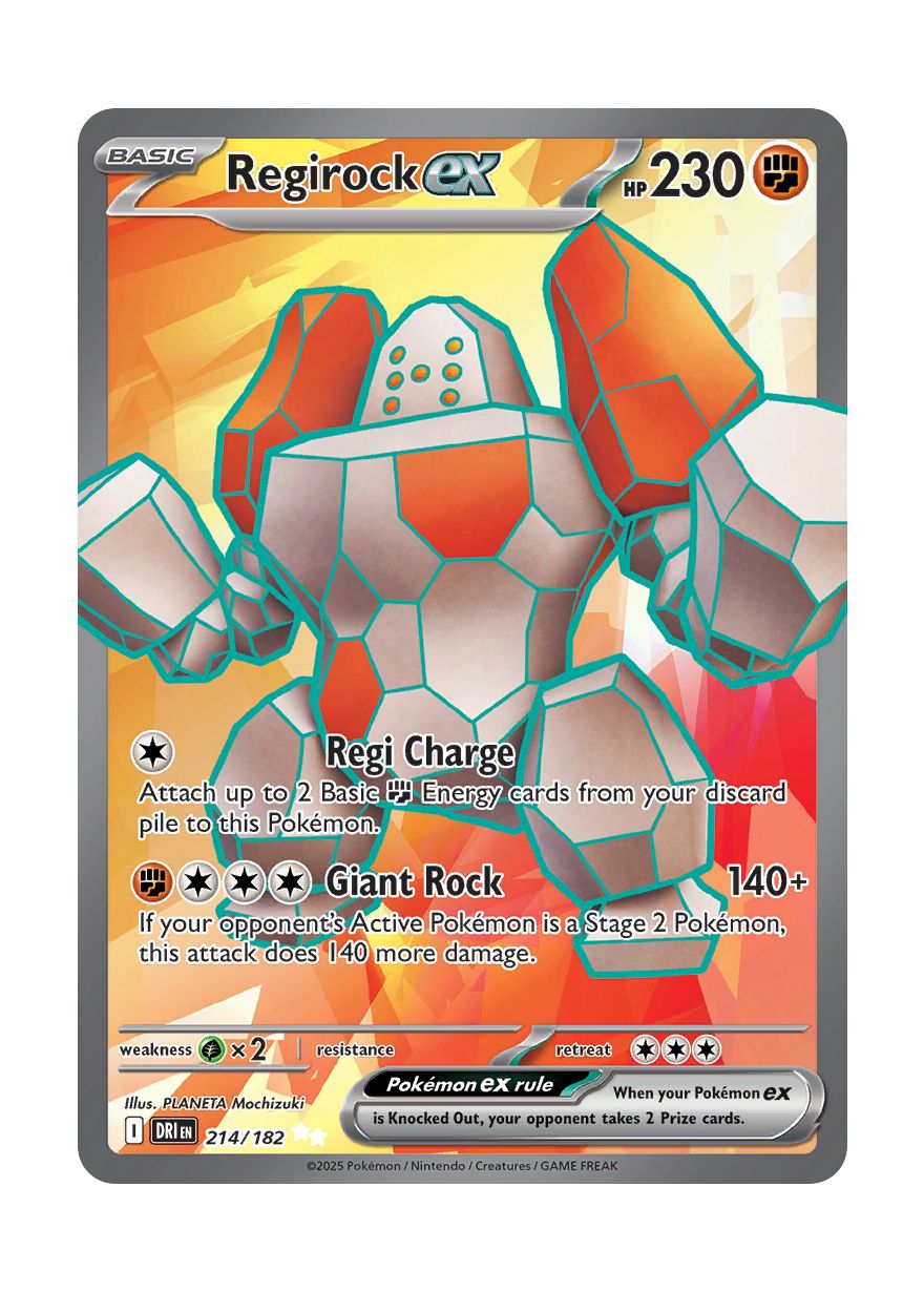 Regirock ex (214/182) - Destined Rivals