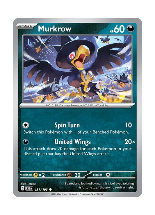 Murkrow - Reverse Holo (131/193) - Paldea Evolved