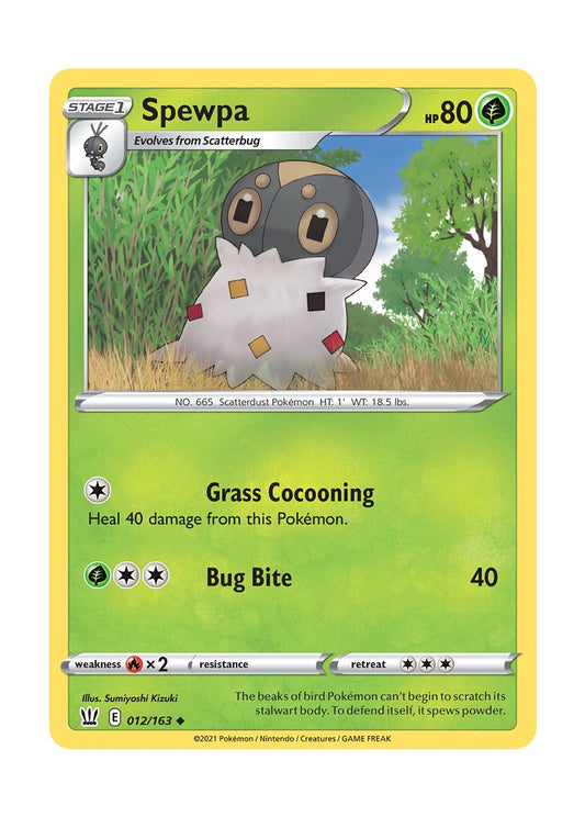 Spewpa - Reverse Holo (012/163) - Battle Styles