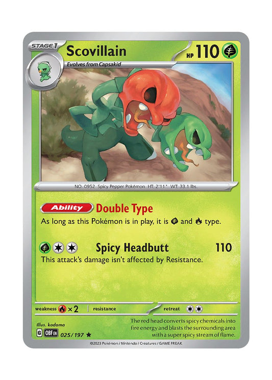 Scovillain - Reverse Holo (025/197) - Obsidian Flames
