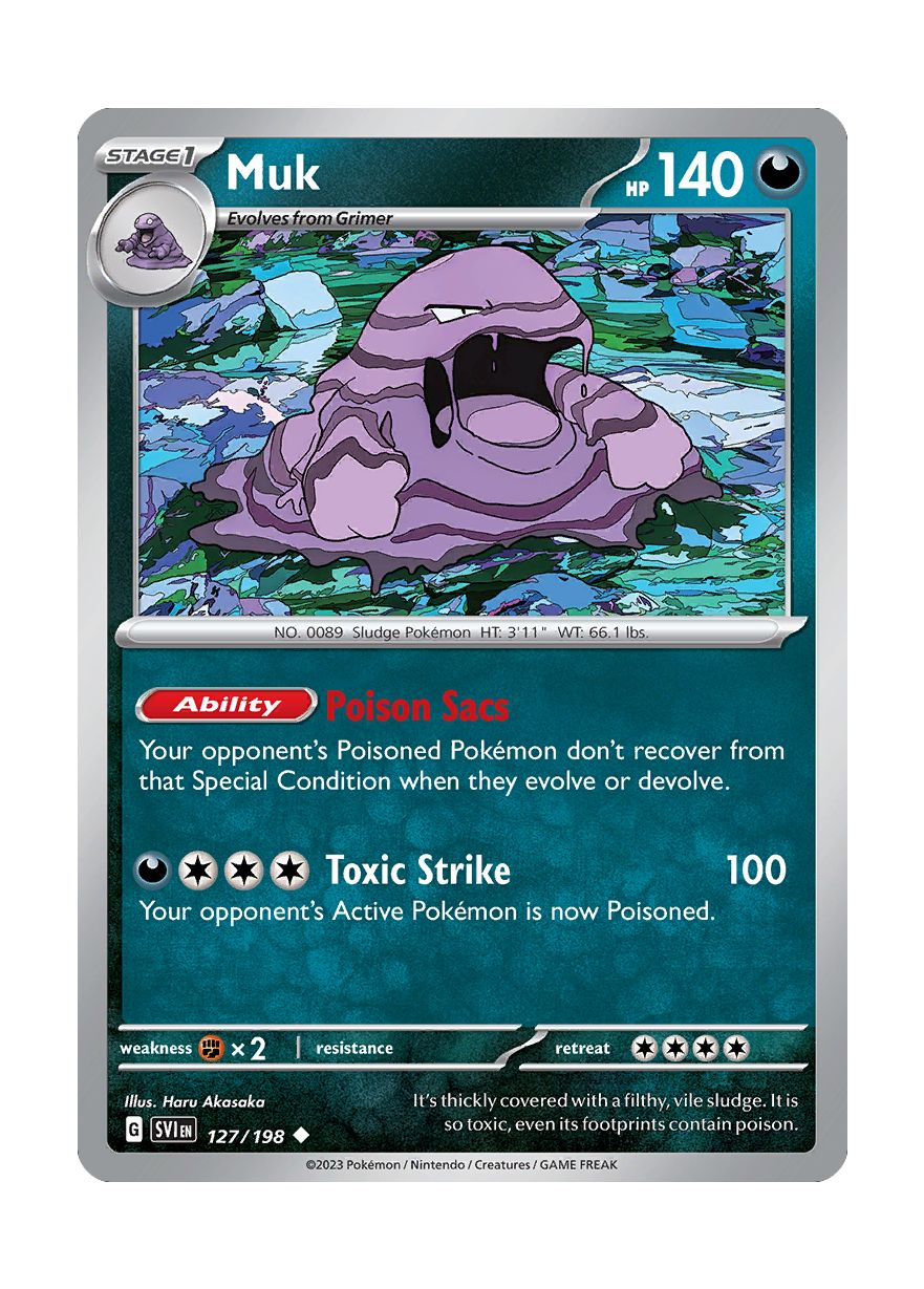 Muk - Reverse Holo (127/198) - Scarlet & Violet