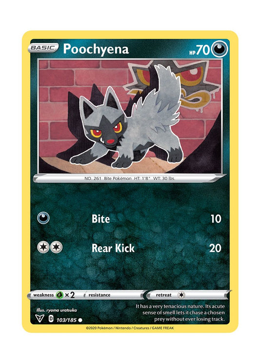 Poochyena - Reverse Holo (103/185) - Vivid Voltage