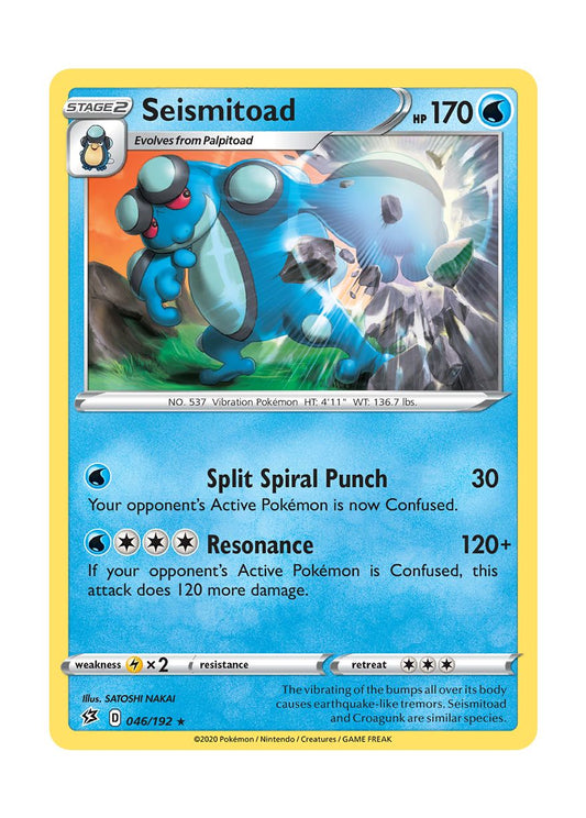 Seismitoad - Reverse Holo (046/192) - Rebel Clash