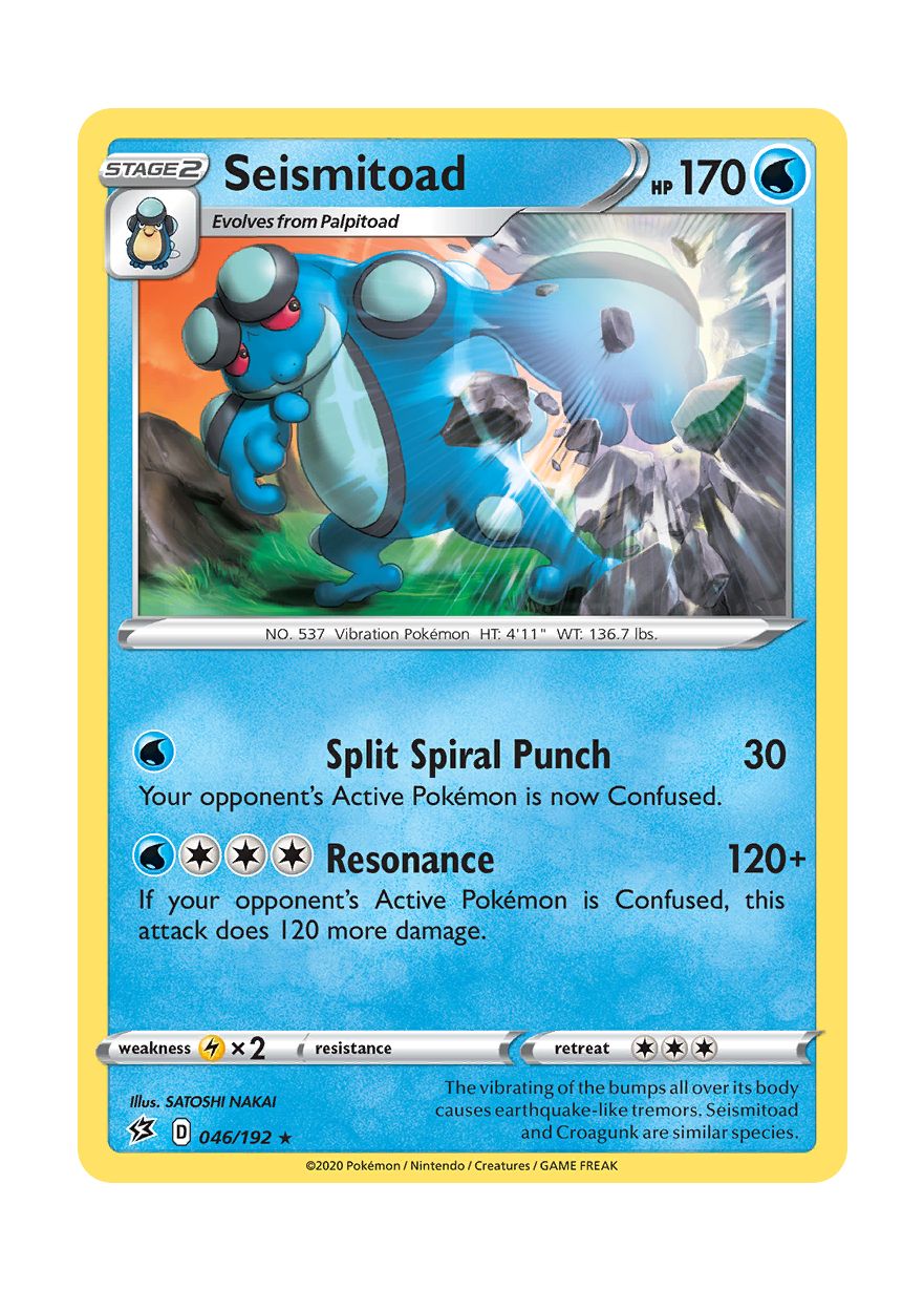 Seismitoad - Reverse Holo (046/192) - Rebel Clash
