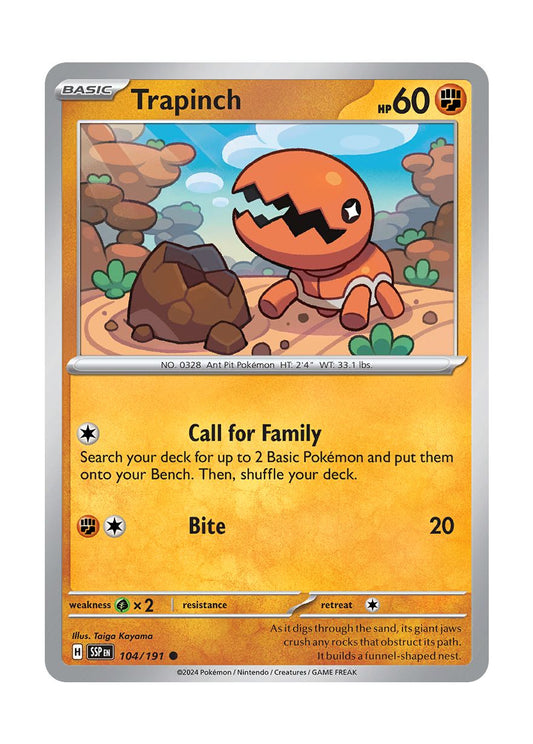Trapinch (104/191) - Surging Sparks