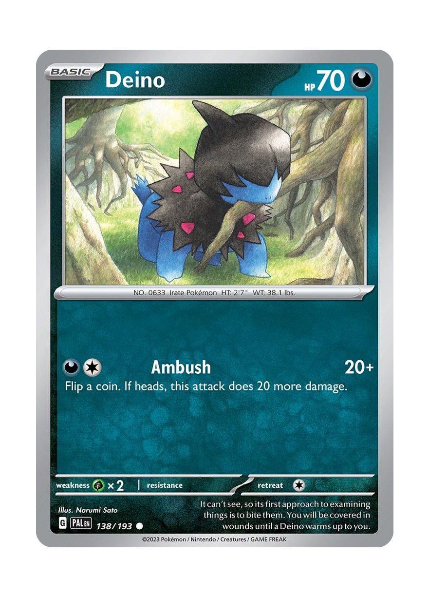 Deino - Reverse Holo (138/193) - Paldea Evolved