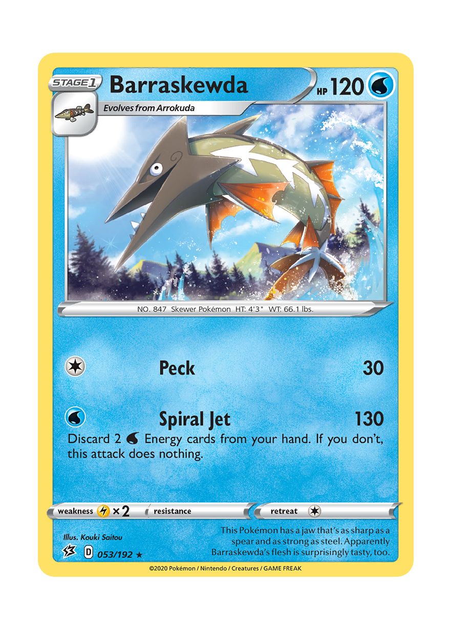Barraskewda - Reverse Holo (053/192) - Rebel Clash