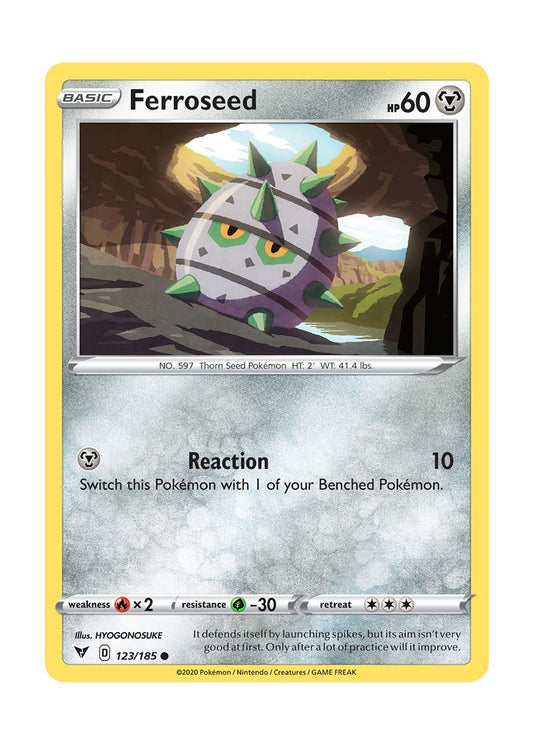 Ferroseed - Reverse Holo (123/185) - Vivid Voltage