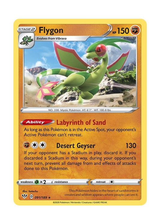 Flygon - Reverse Holo (091/189) - Darkness Ablaze