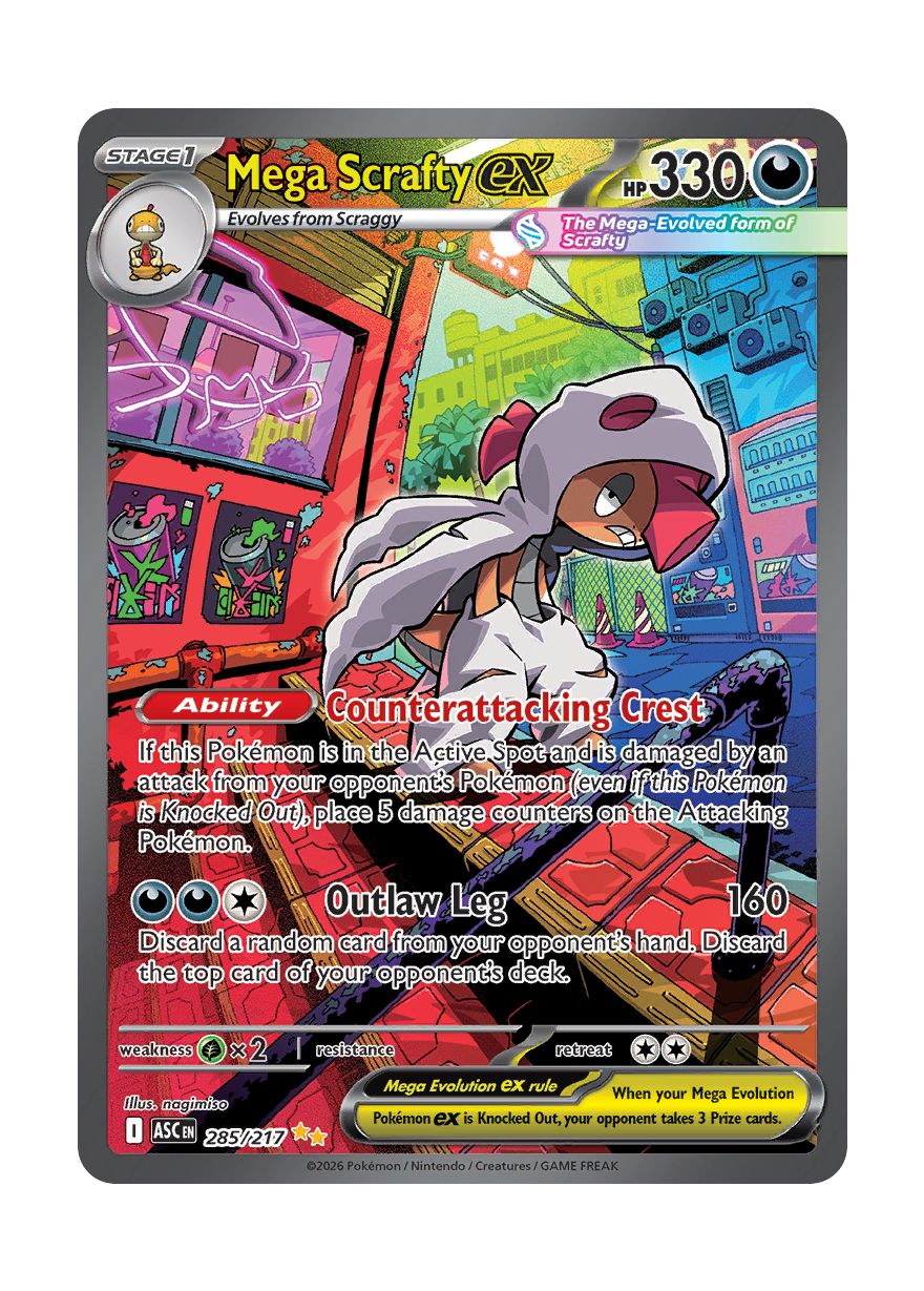 Mega Scrafty ex (285/217) - Ascended Heroes
