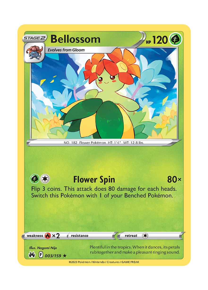 Bellossom - Reverse Holo (003/159) - Crown Zenith