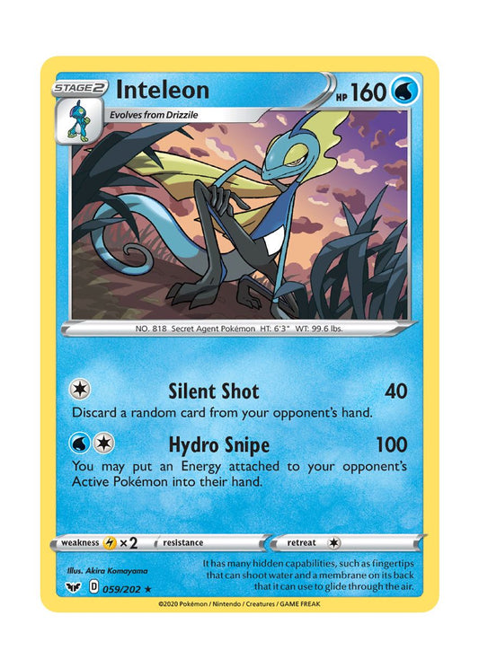 Inteleon - Reverse Holo (059/202) - Sword & Shield