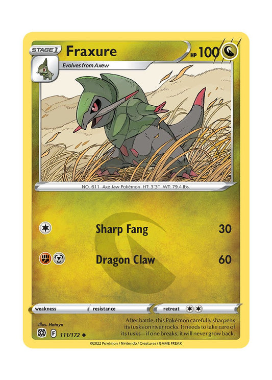 Fraxure - Reverse Holo (111/172) - Brilliant Stars