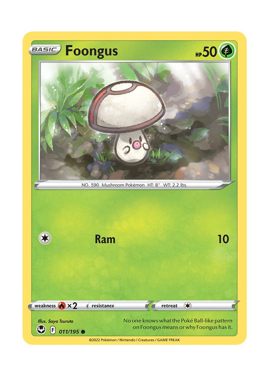 Foongus - Reverse Holo (011/195) - Silver Tempest