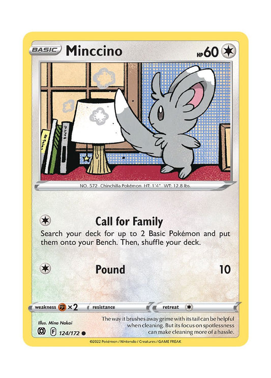 Minccino - Reverse Holo (124/172) - Brilliant Stars