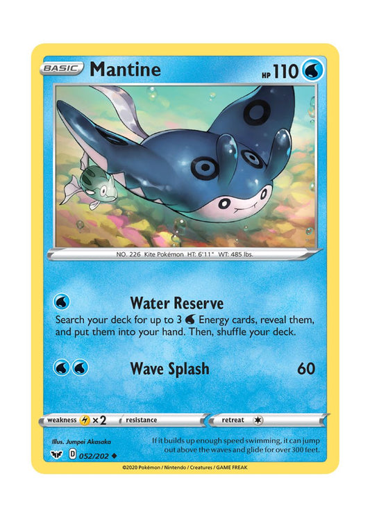Mantine - Reverse Holo (052/202) - Sword & Shield