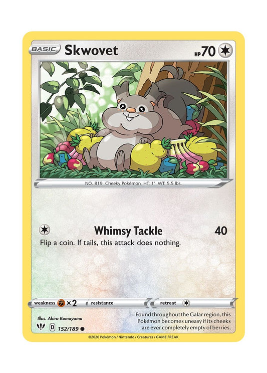 Skwovet - Reverse Holo (152/189) - Darkness Ablaze