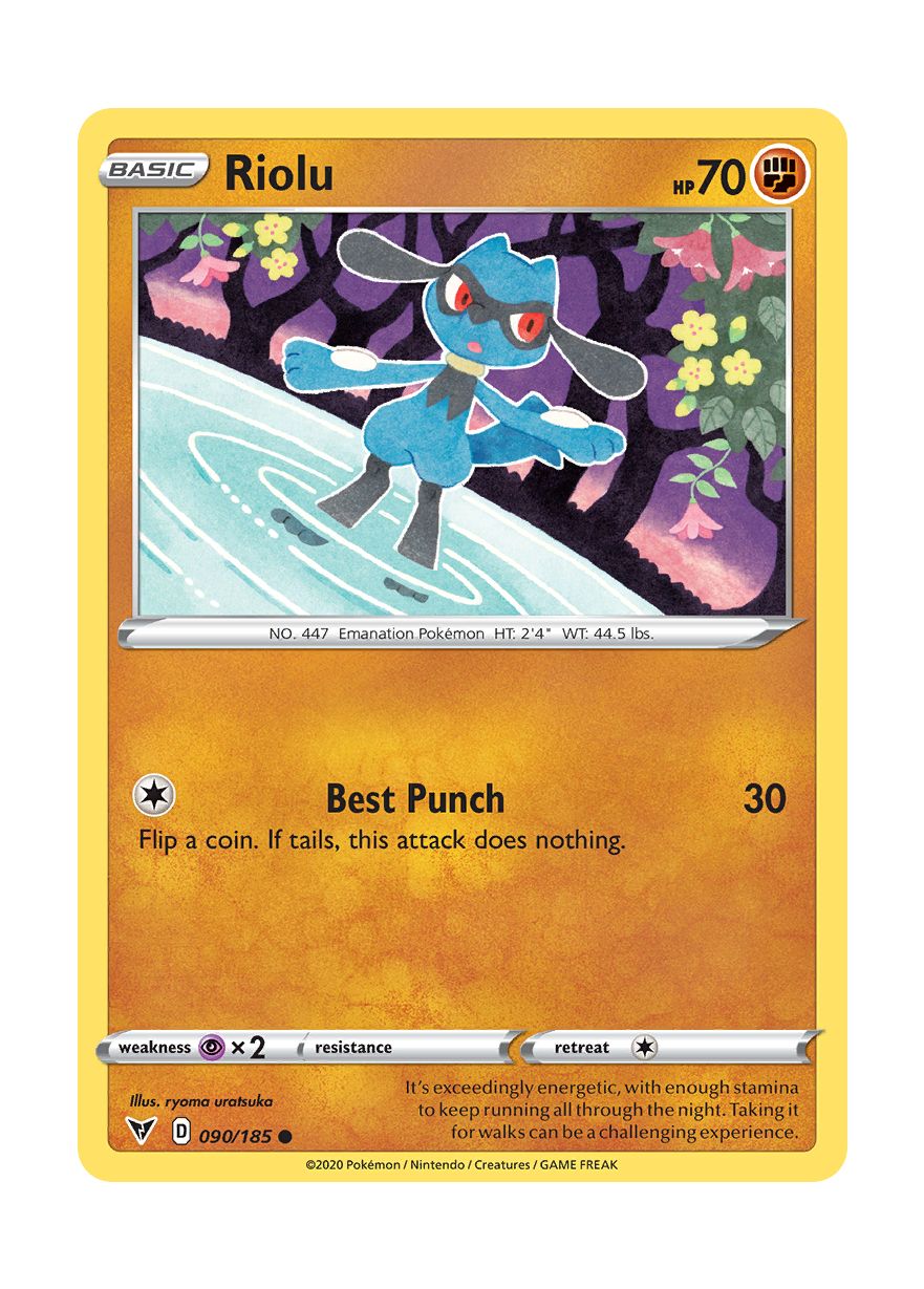 Riolu - Reverse Holo (090/185) - Vivid Voltage