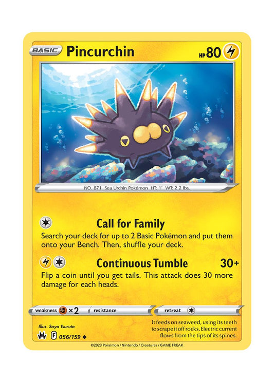 Pincurchin - Reverse Holo (056/159) - Crown Zenith