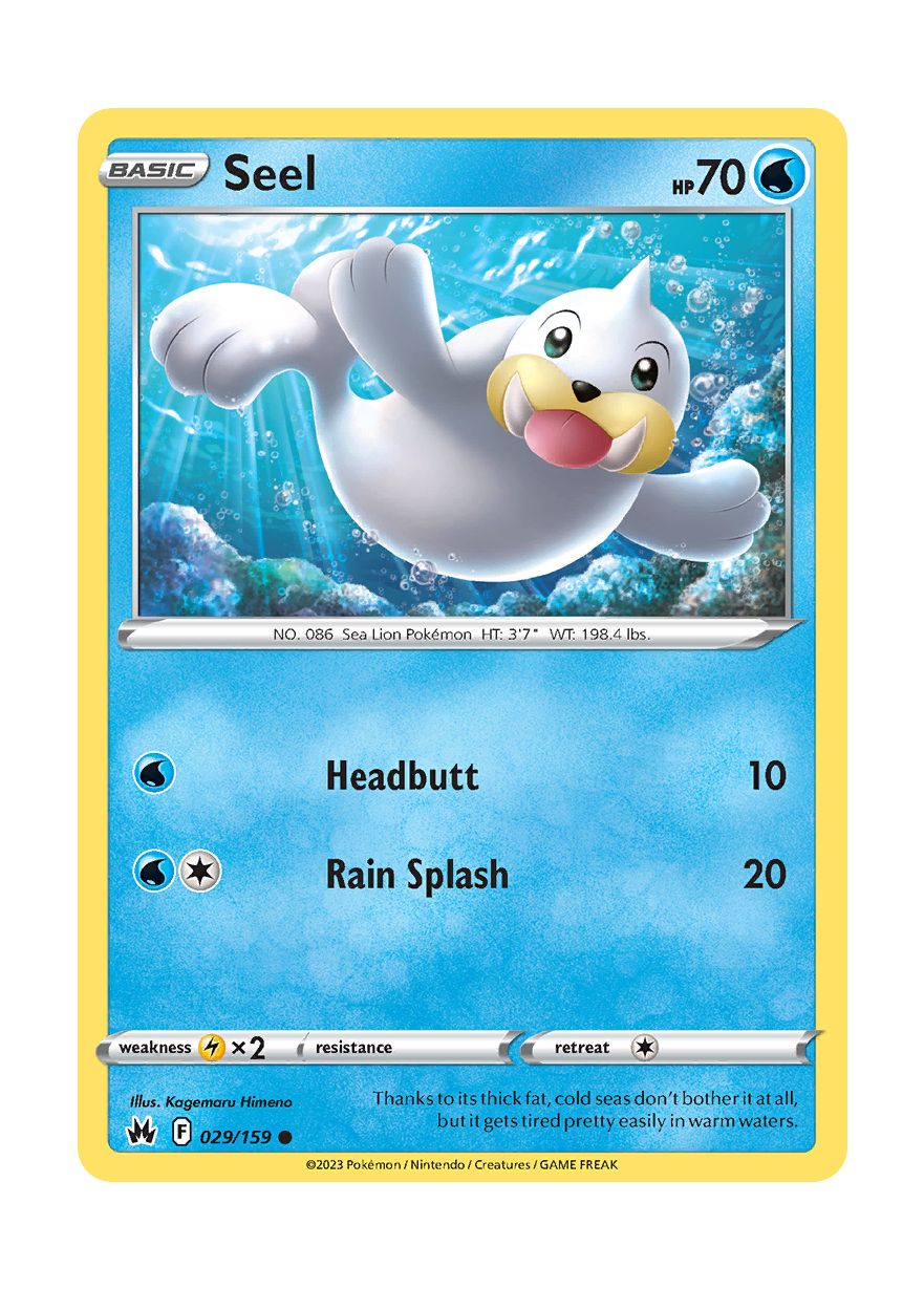 Seel - Reverse Holo (029/159) - Crown Zenith