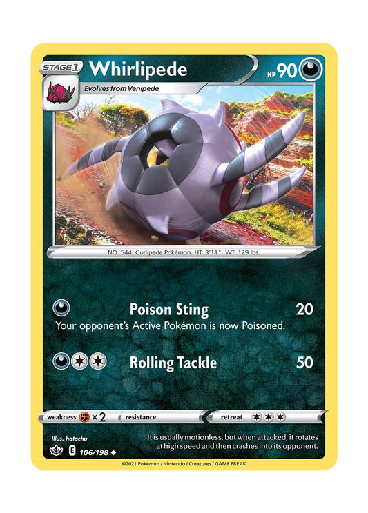 Whirlipede - Reverse Holo (106/198) - Chilling Reign