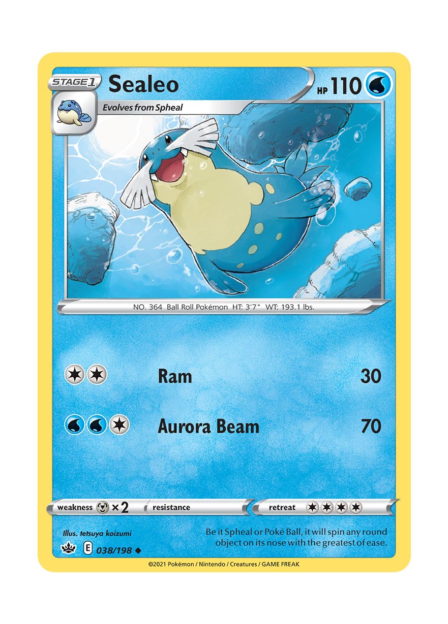 Sealeo - Reverse Holo (038/198) - Chilling Reign