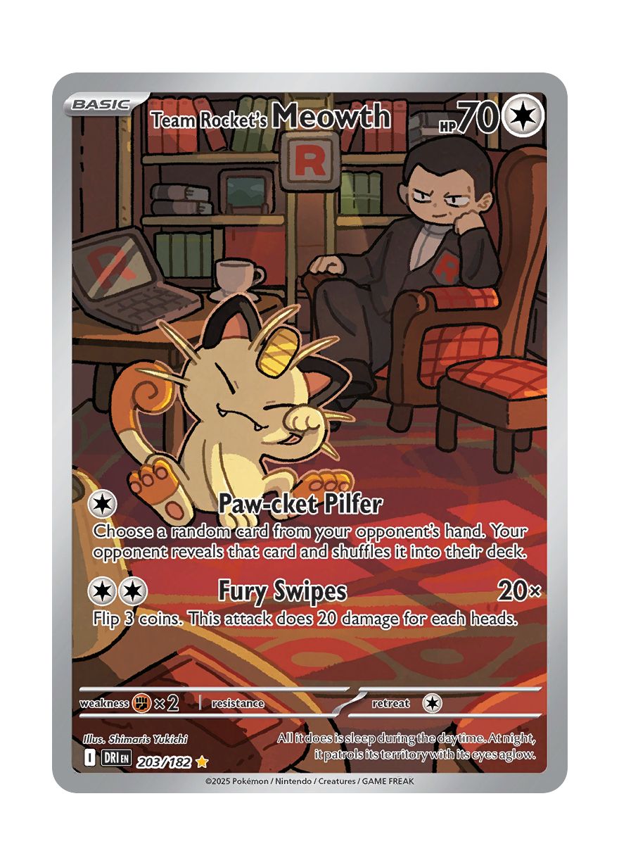 Team Rocket's Meowth (203/182) - Destined Rivals