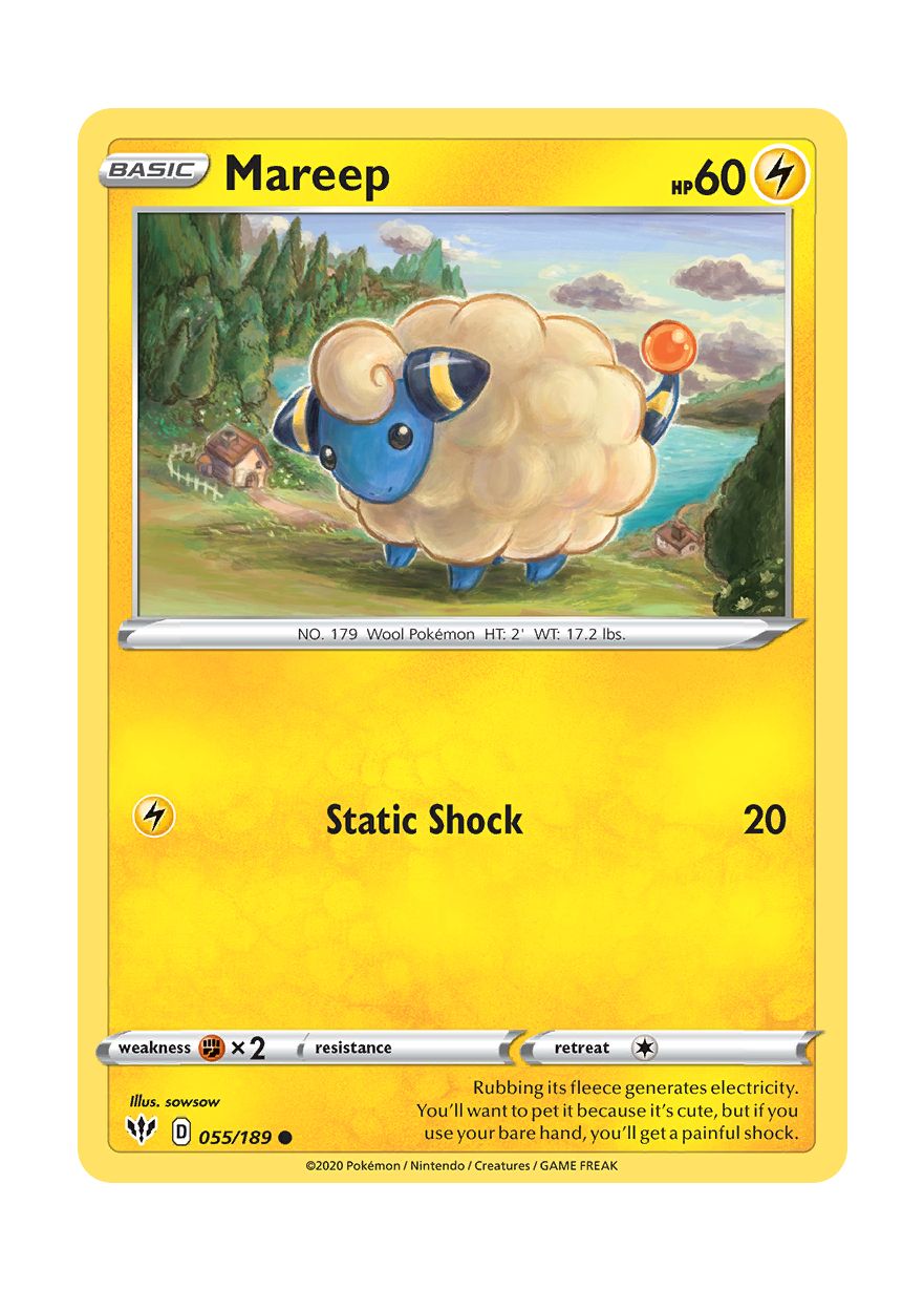 Mareep - Reverse Holo (055/189) - Darkness Ablaze