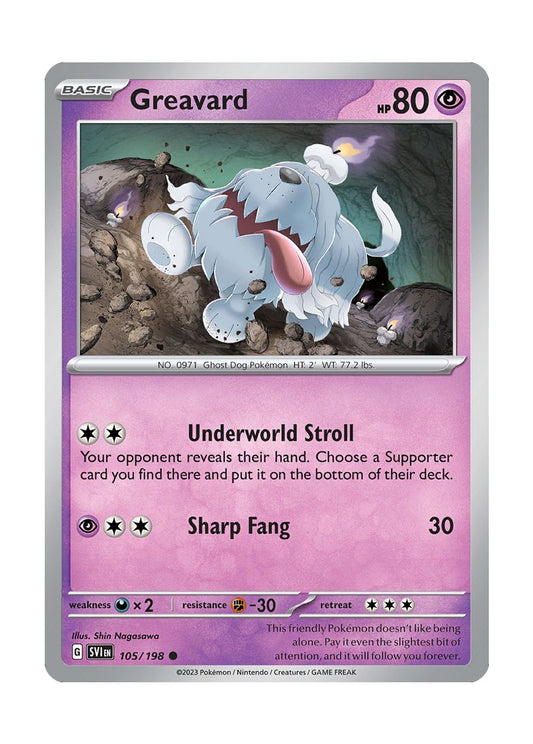 Greavard - Reverse Holo (105/198) - Scarlet & Violet