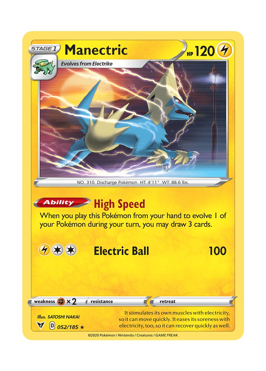 Manectric - Reverse Holo (052/185) - Vivid Voltage