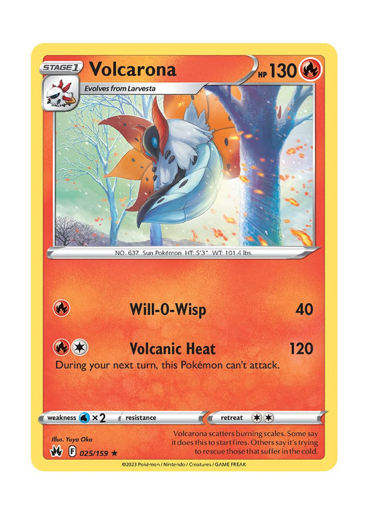 Volcarona - Reverse Holo (025/159) - Crown Zenith