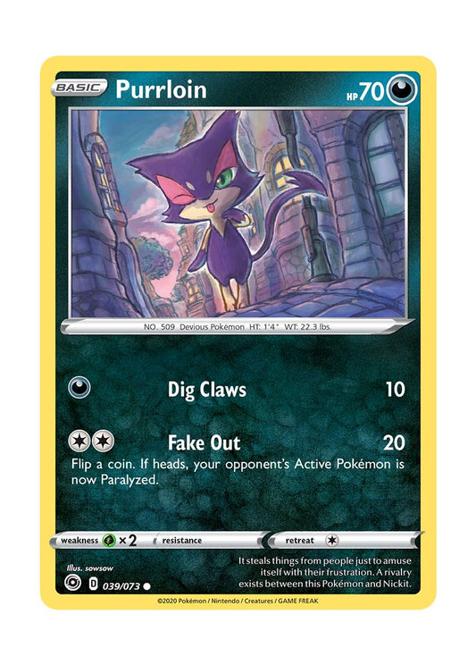 Purrloin - Reverse Holo (039/73) - Champion's Path